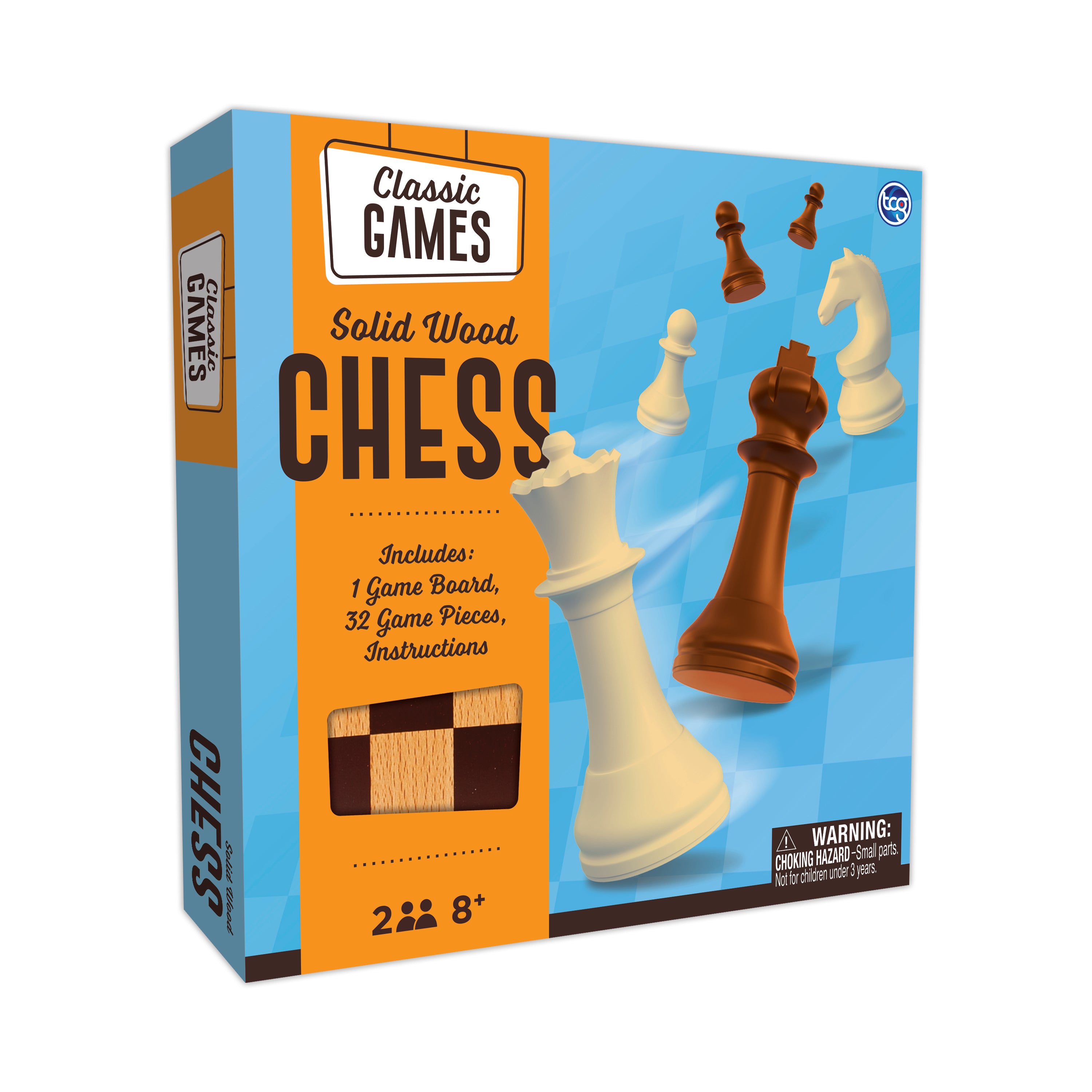 TCG Solid Wood Chess Set 10" | Premium Wooden Chess Board Game UAE