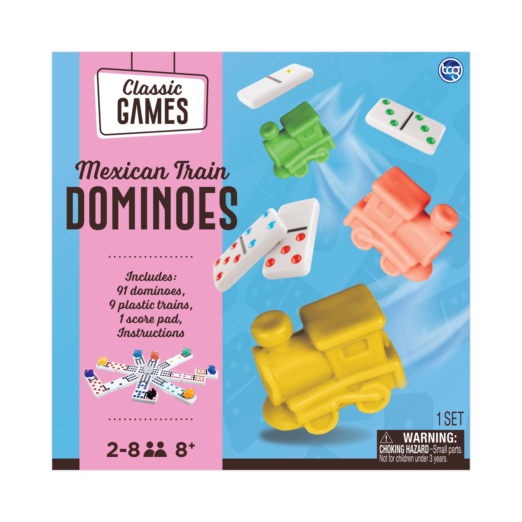 TCG Mexican Train Dominoes Game | Complete Boxed Set for Family & Groups UAE