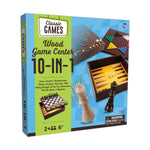 TCG 10-in-1 Solid Wood Game Center | Ultimate Family Board Game Set UAE