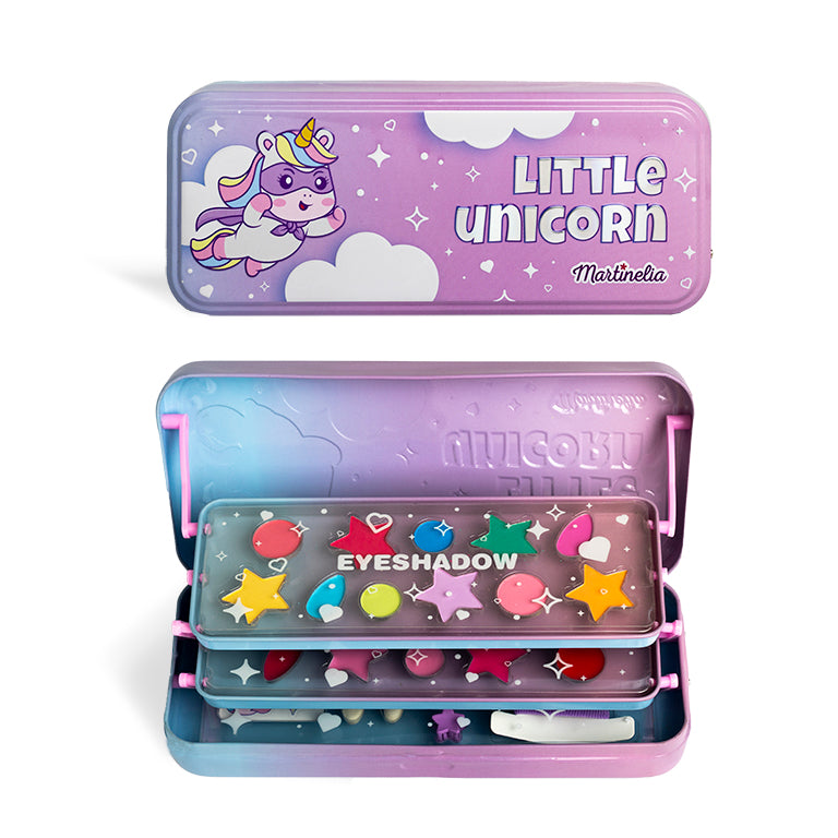 Martinelia Little Unicorn 3-Level Tin Makeup Case for Girls