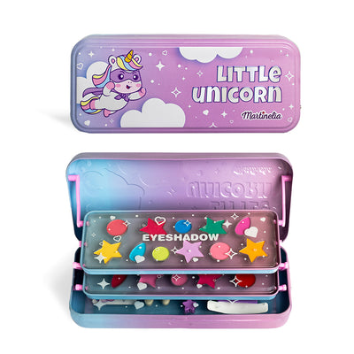 Martinelia Little Unicorn 3-Level Tin Makeup Case for Girls