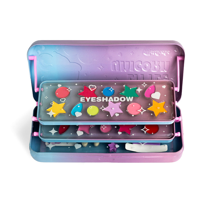 Martinelia Little Unicorn 3-Level Tin Makeup Case for Girls