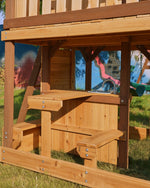 Arabian Ibex Wooden Swing Set with Slide, Monkey Bars & Swings | DS-156S