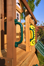 Arabian Ibex Wooden Swing Set with Slide, Monkey Bars & Swings | DS-156S