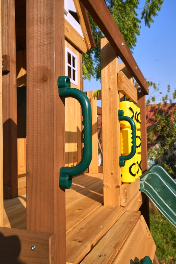 Arabian Ibex Wooden Swing Set with Slide, Monkey Bars & Swings | DS-156S