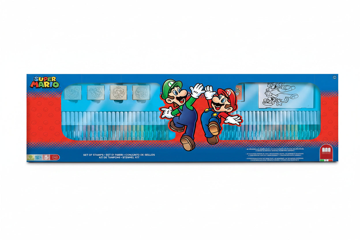 Super Mario 60-Piece Felt-Tip Pens Art Set for Kids