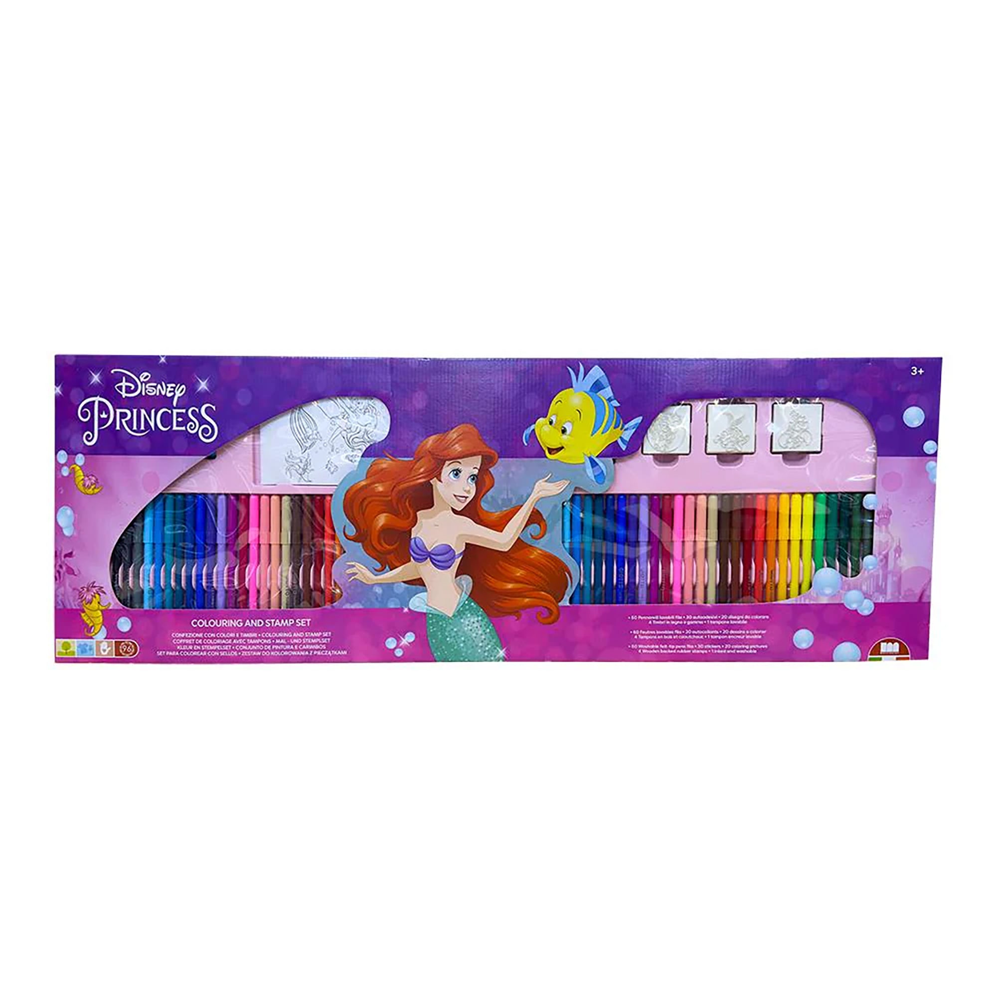 Disney Little Mermaid 60-Piece Felt-Tip Pens Art Set for Girls