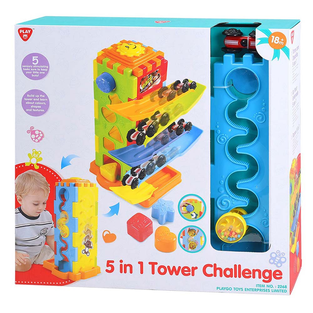 Play Go 5-in-1 Tower Challenge – STEM Stacking & Building Game for Kids