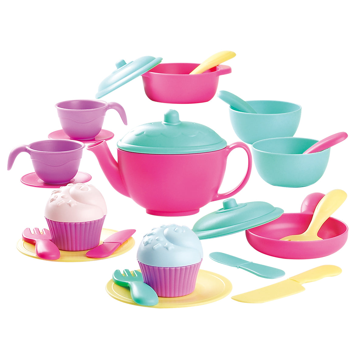 PLAY GO BIO-BASED PLASTIC - TEA TIME & COOKWARE SET - 24 PCS