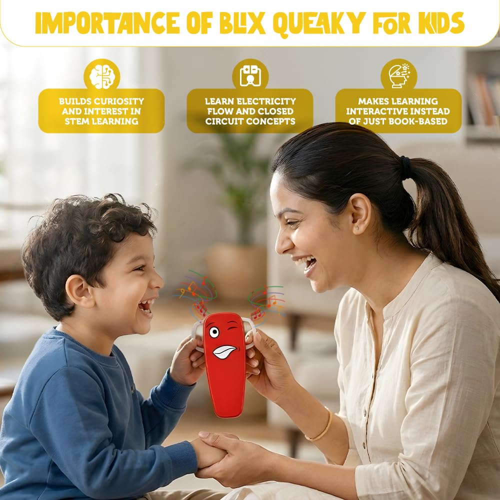 BLIX Queaky Charge – Rechargeable STEM Circuit Toy (Red)