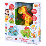 PLAY GO DINO WORKSHOP COMBO - T-REX & TRICERATOPS & STEGOSAURUS