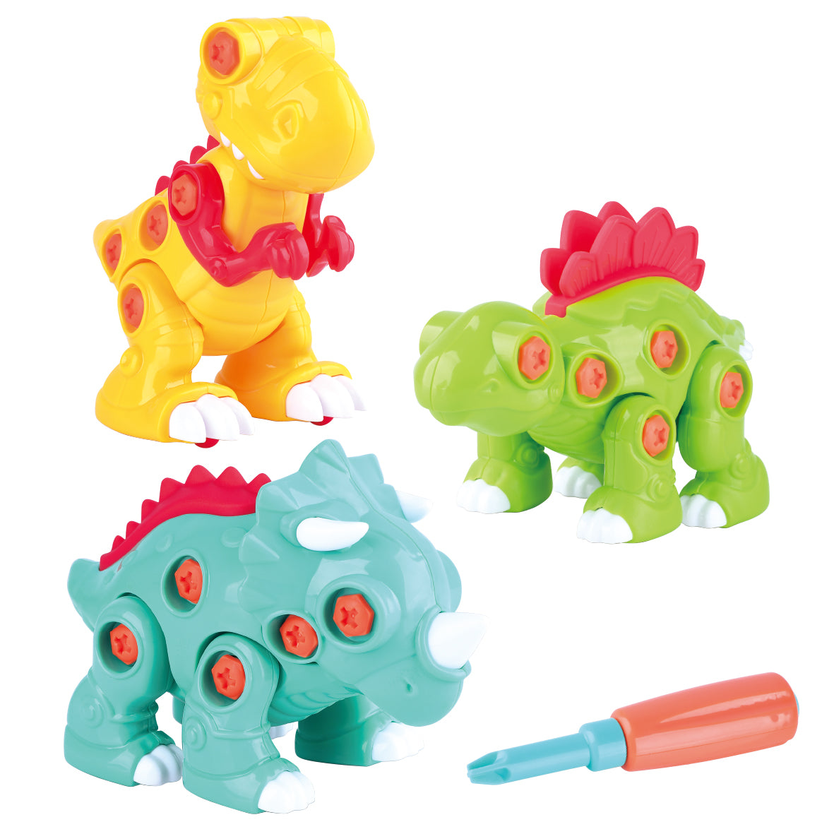 PLAY GO DINO WORKSHOP COMBO - T-REX & TRICERATOPS & STEGOSAURUS