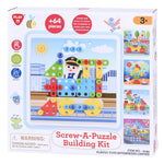 PLAY GO SCREW-A-PUZZLE BUILDING KIT - OVER 64 PCS