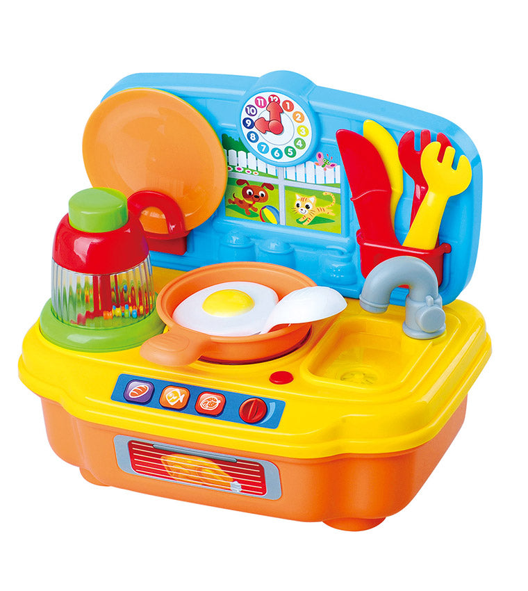 Play Go Happy Little Kitchen – Battery-Operated Interactive Pretend Play Kitchen Set for Kids