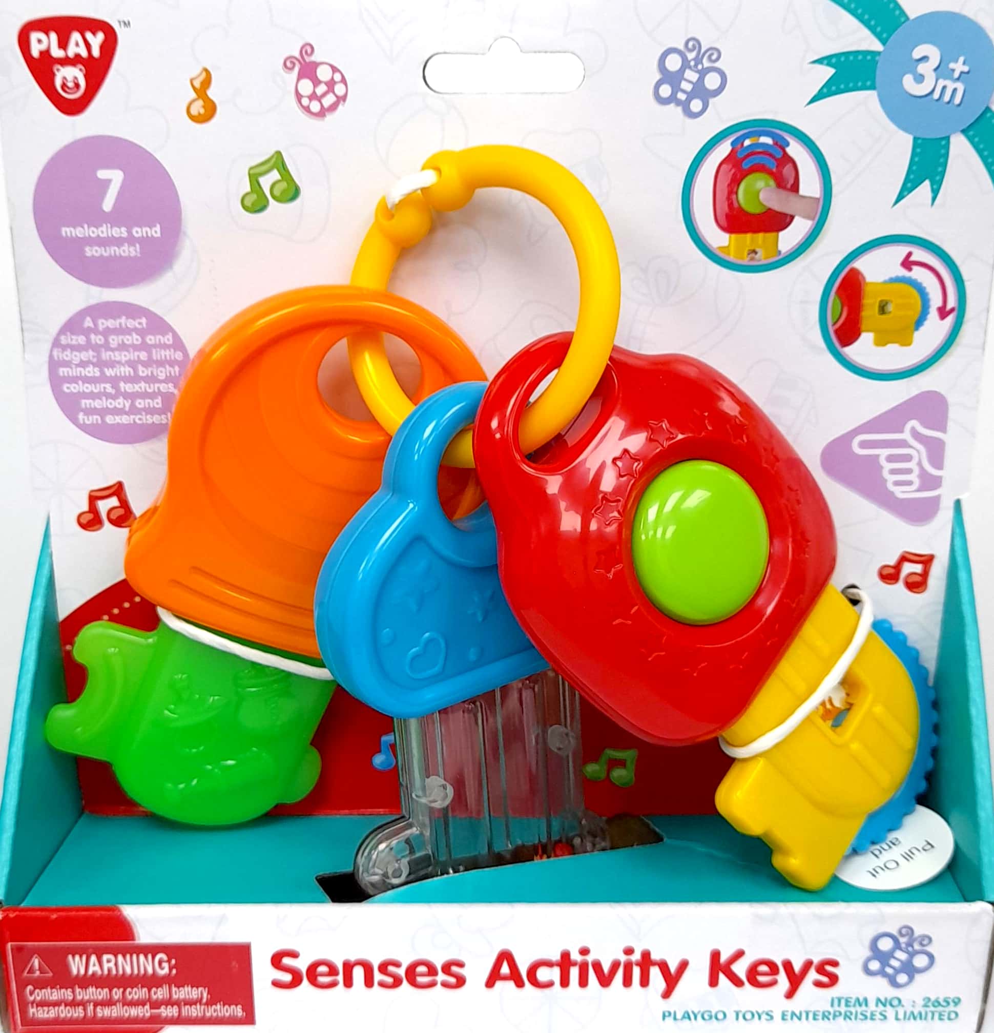 Play Go Senses Activity Keys – Baby Sensory Toy with Lights, Sounds & Textures