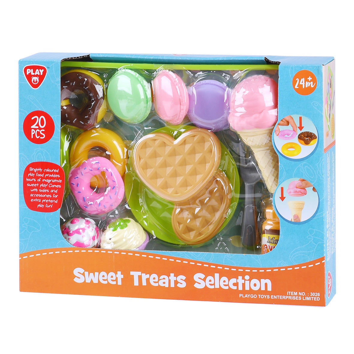 Play Go Sweet Treats Selection – Pretend Play Food Toy Set for Kids