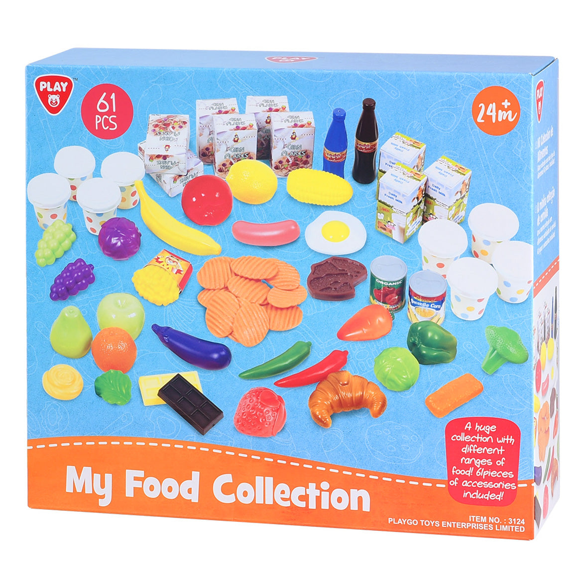 Play Go My Food Collection – 61-Piece Pretend Play Food Set