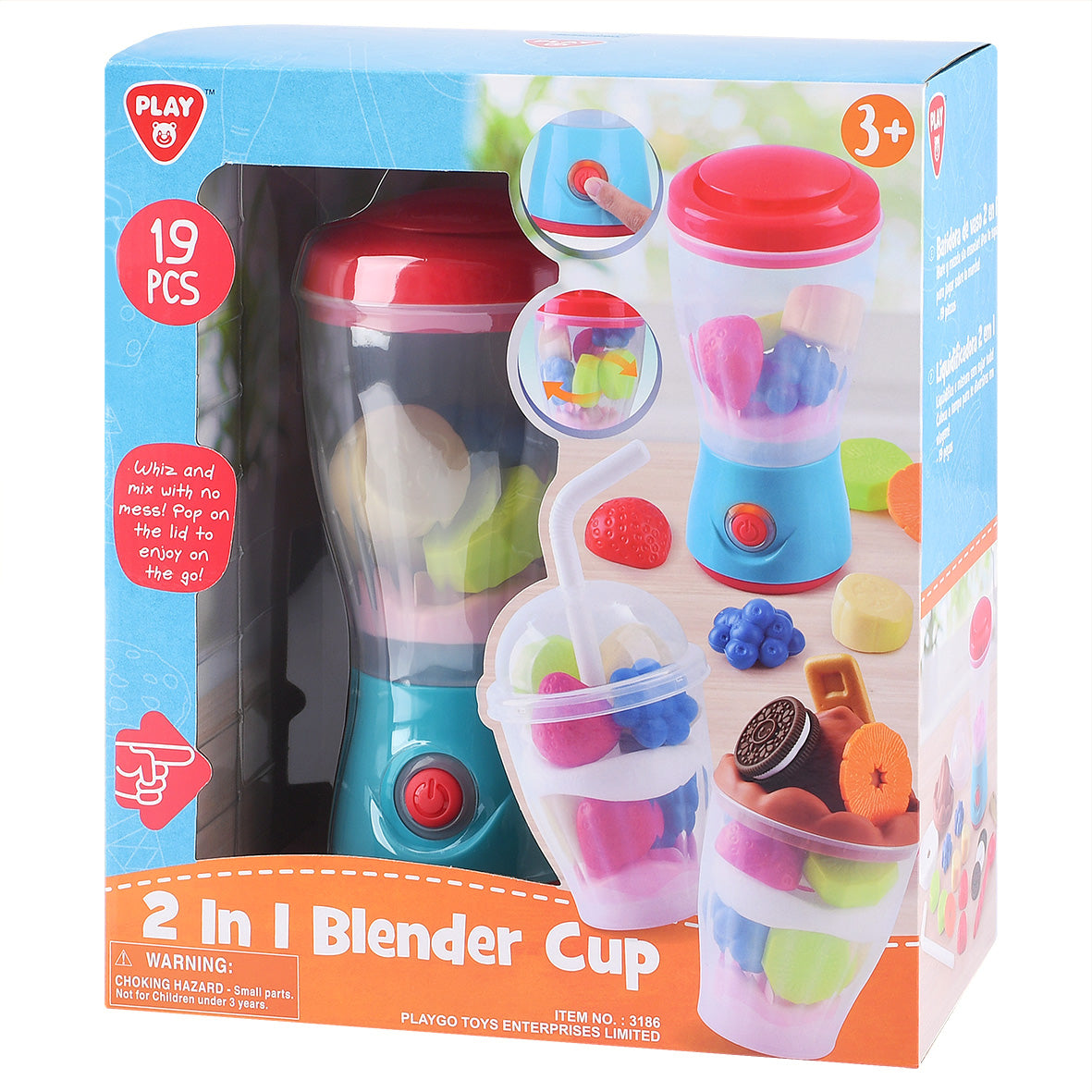 Play Go 2-in-1 Blender Cup – Battery-Operated Pretend Play Smoothie Maker Toy for Kids