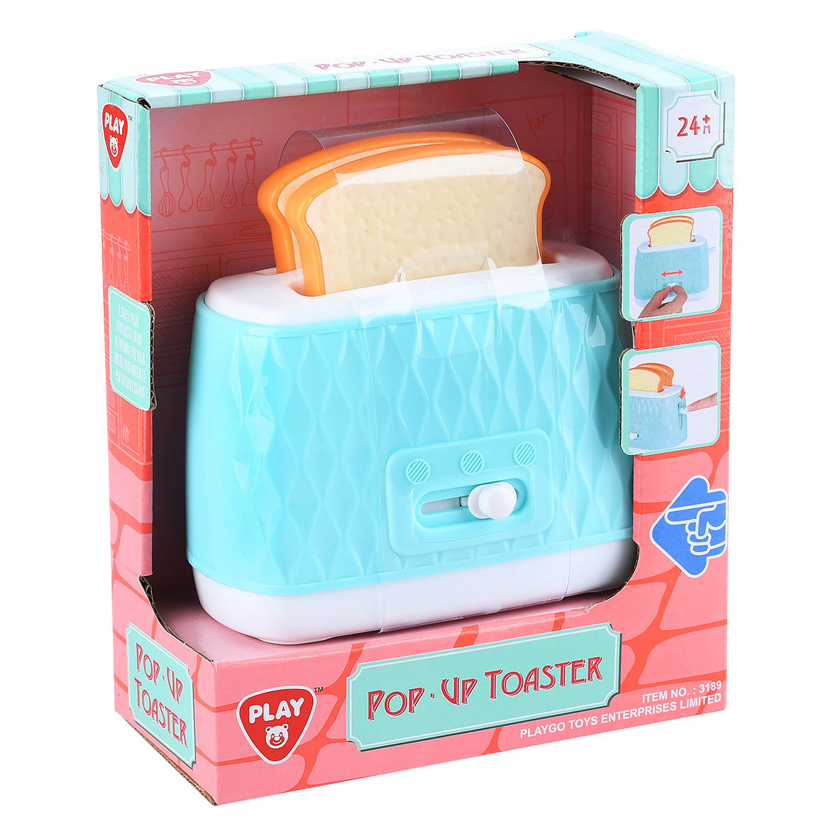 Play Go Pop-Up Toaster – Pretend Play Kitchen Toy for Toddlers