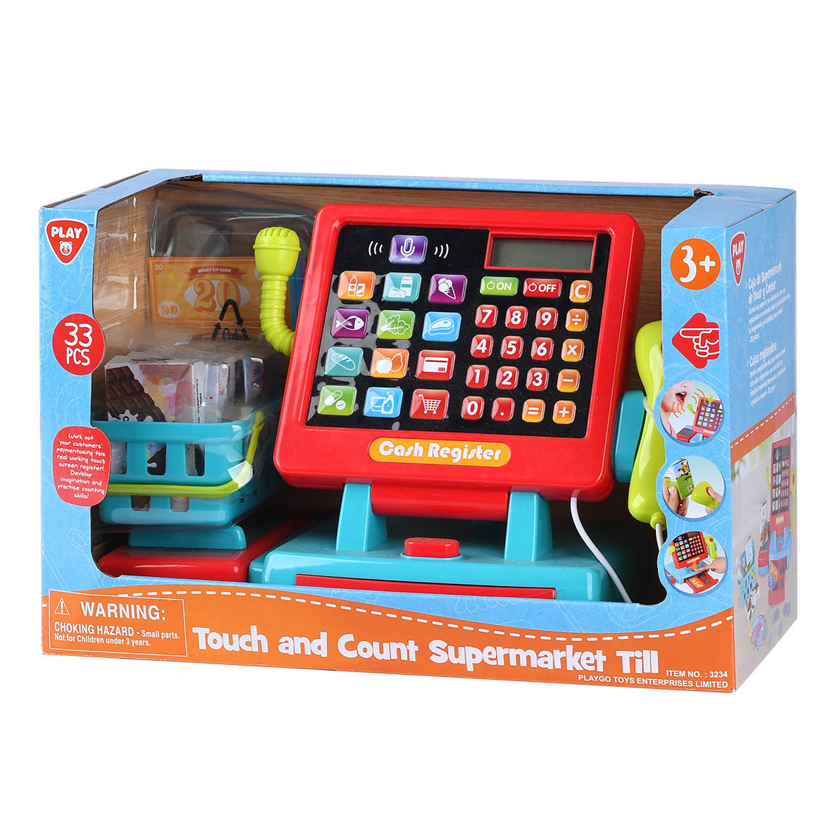 Play Go Touch & Count Supermarket Till – Battery Operated Cash Register Toy
