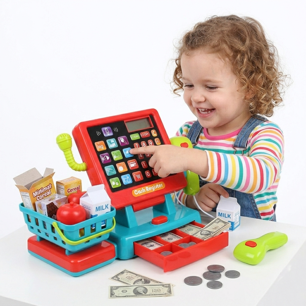 Play Go Touch & Count Supermarket Till – Battery Operated Cash Register Toy