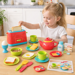 Play Go Breakfast Toaster Set – 25-Piece Pretend Play Kitchen Toy