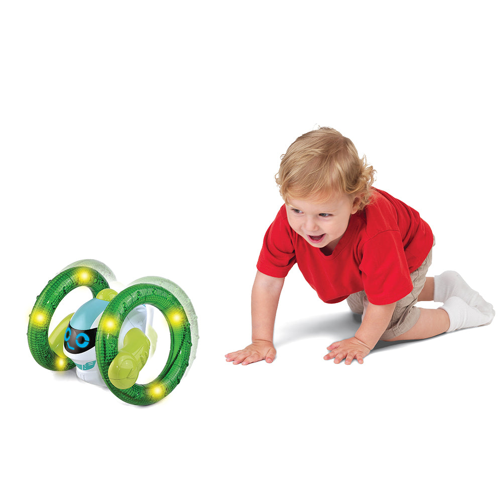 Little Learners Roll N Glow Robot | Light-Up Rolling Baby Toy