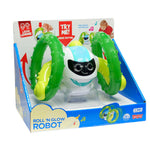 Little Learners Roll N Glow Robot | Light-Up Rolling Baby Toy