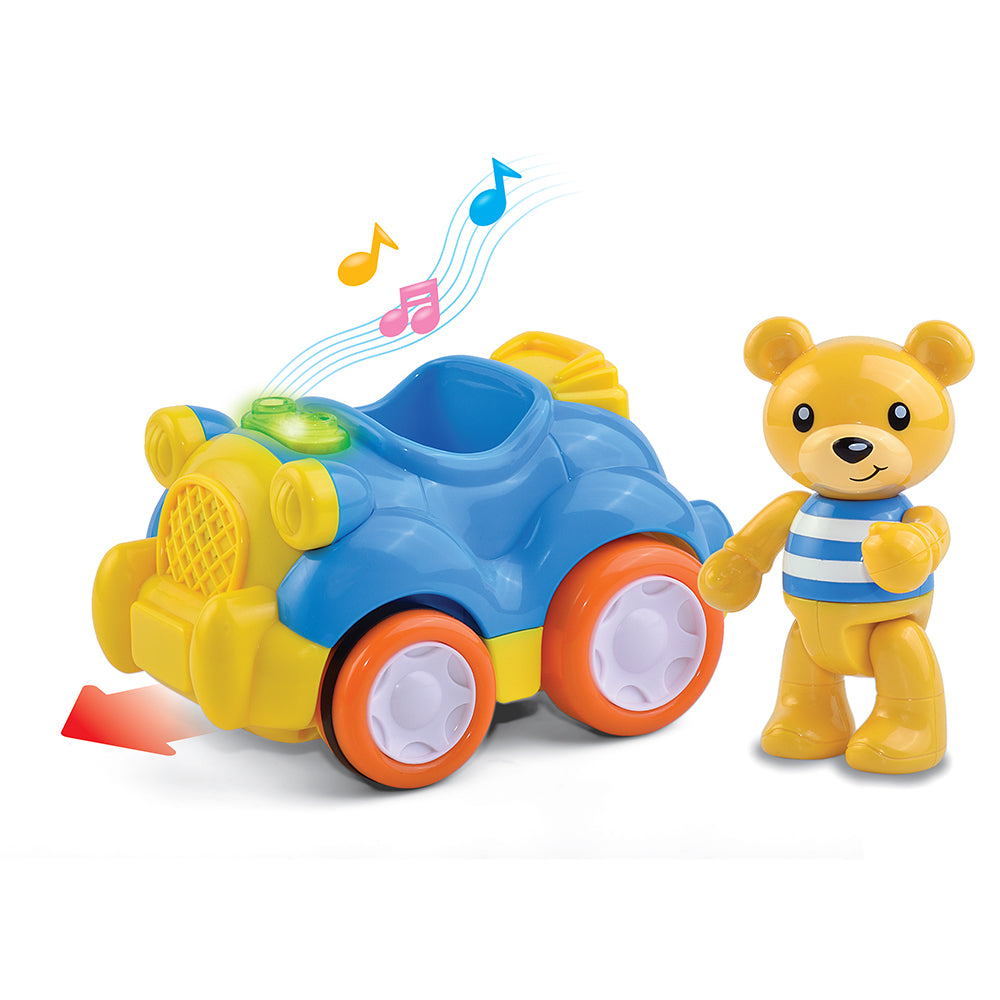 Little Learners Musical Motor Vehicle Bear | Baby & Toddler Toy