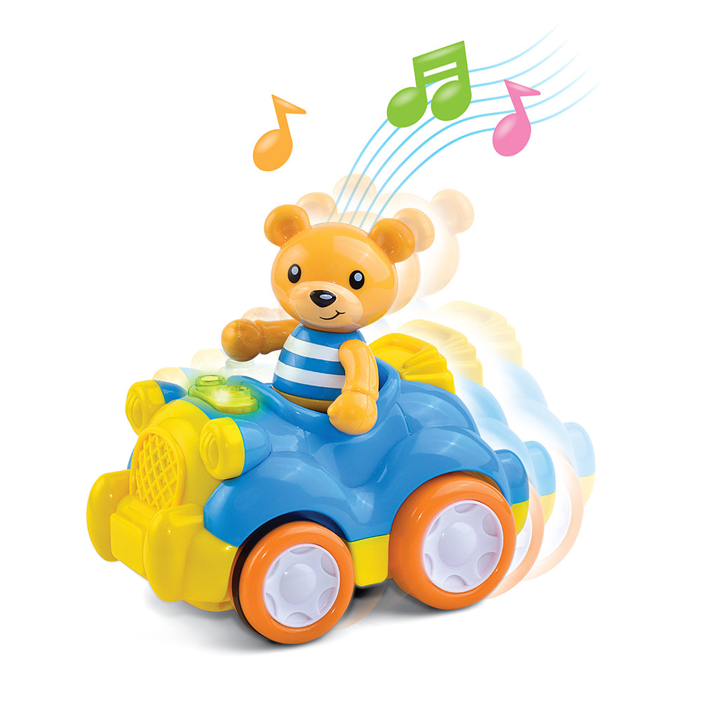 Little Learners Musical Motor Vehicle Bear | Baby & Toddler Toy