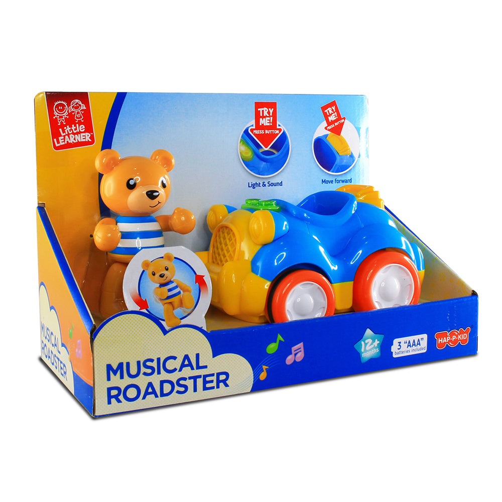 Little Learners Musical Motor Vehicle Bear | Baby & Toddler Toy