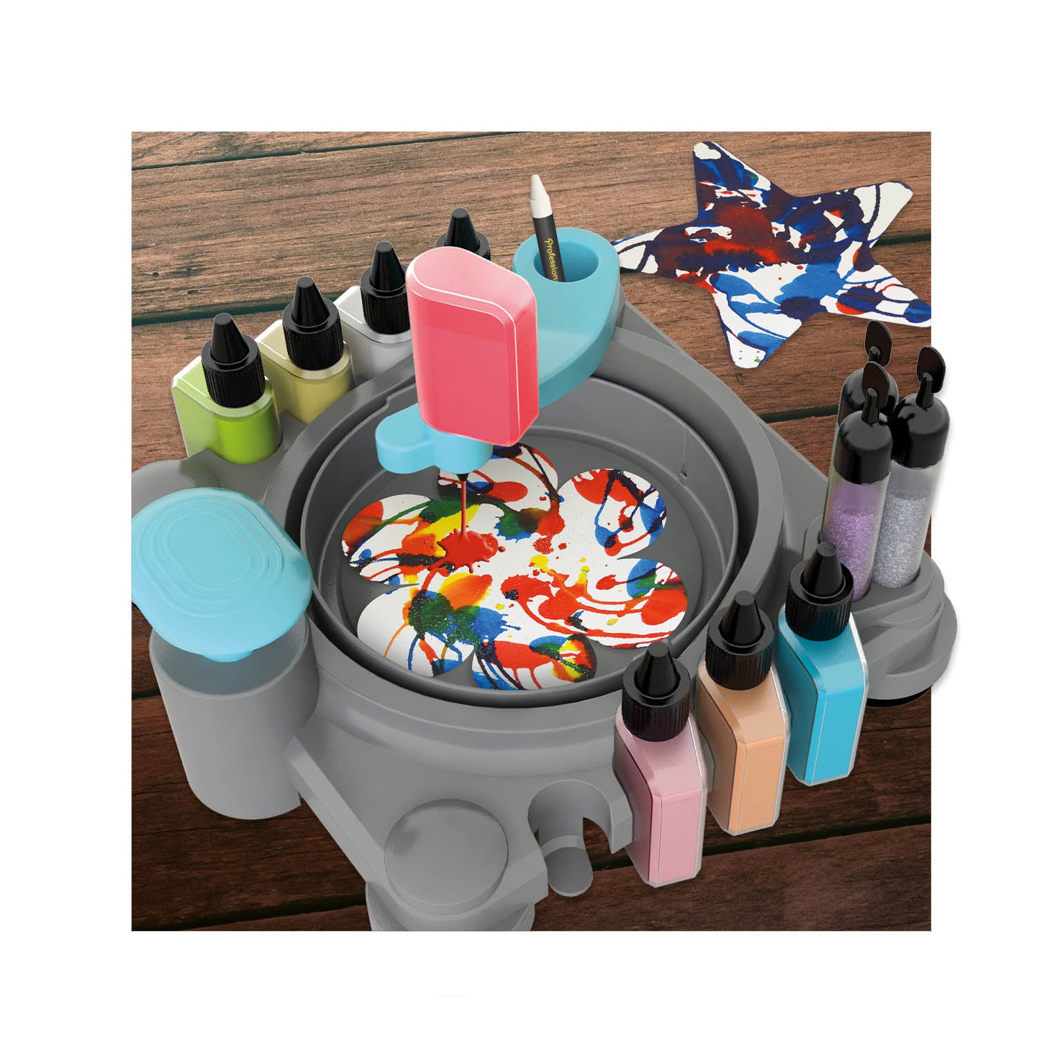 BUKI Professional Studio Spin Art Machine for Kids | Creative Art Kit