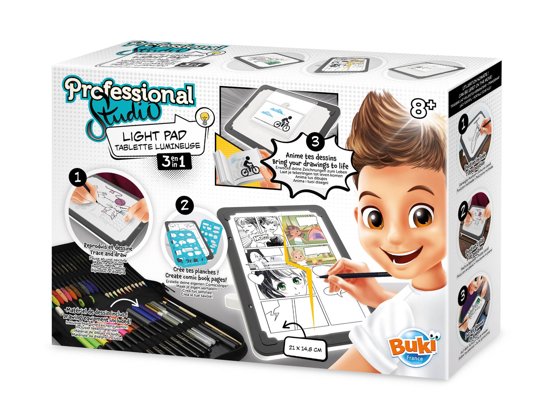 BUKI 3-in-1 Light Pad for Kids | Drawing Tracing & Art Studio Kit