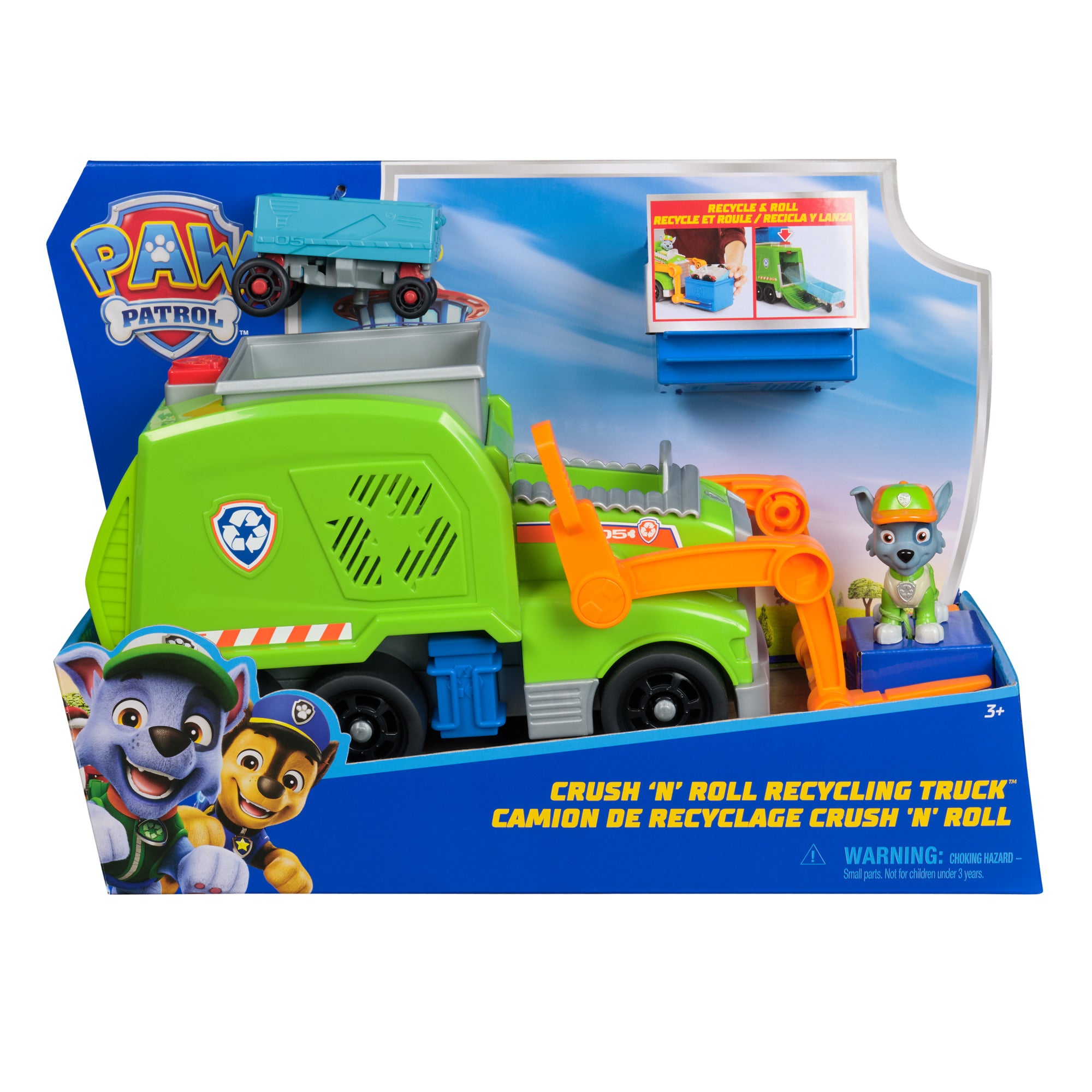PAW Patrol Rocky's Crush N Roll Recycling Truck | Eco Rescue Toy