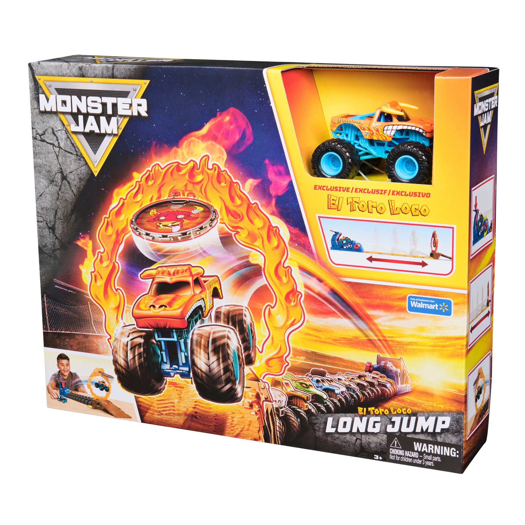 Monster Jam Long Jump Playset with 1:64 Scale Monster Truck