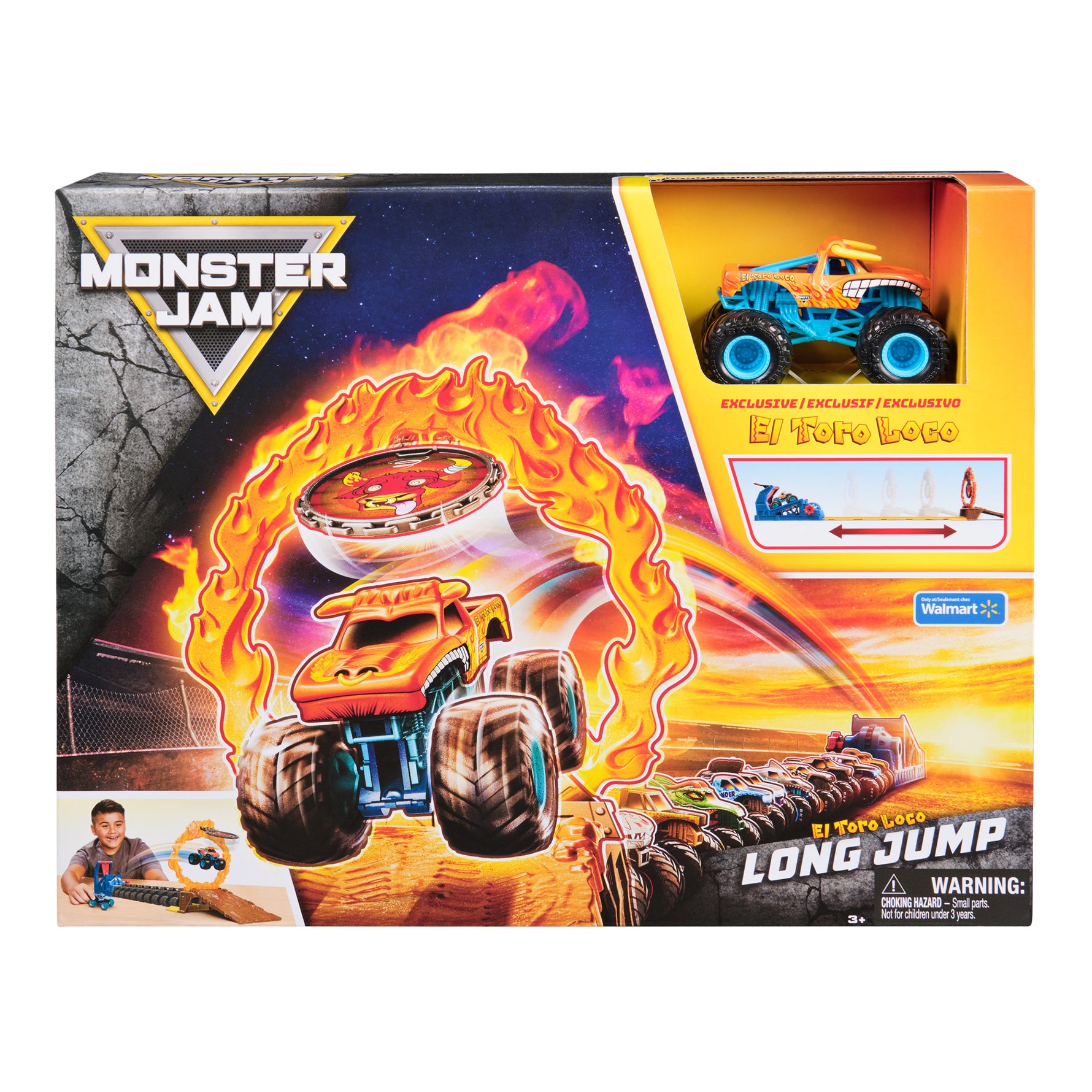 Monster Jam Long Jump Playset with 1:64 Scale Monster Truck