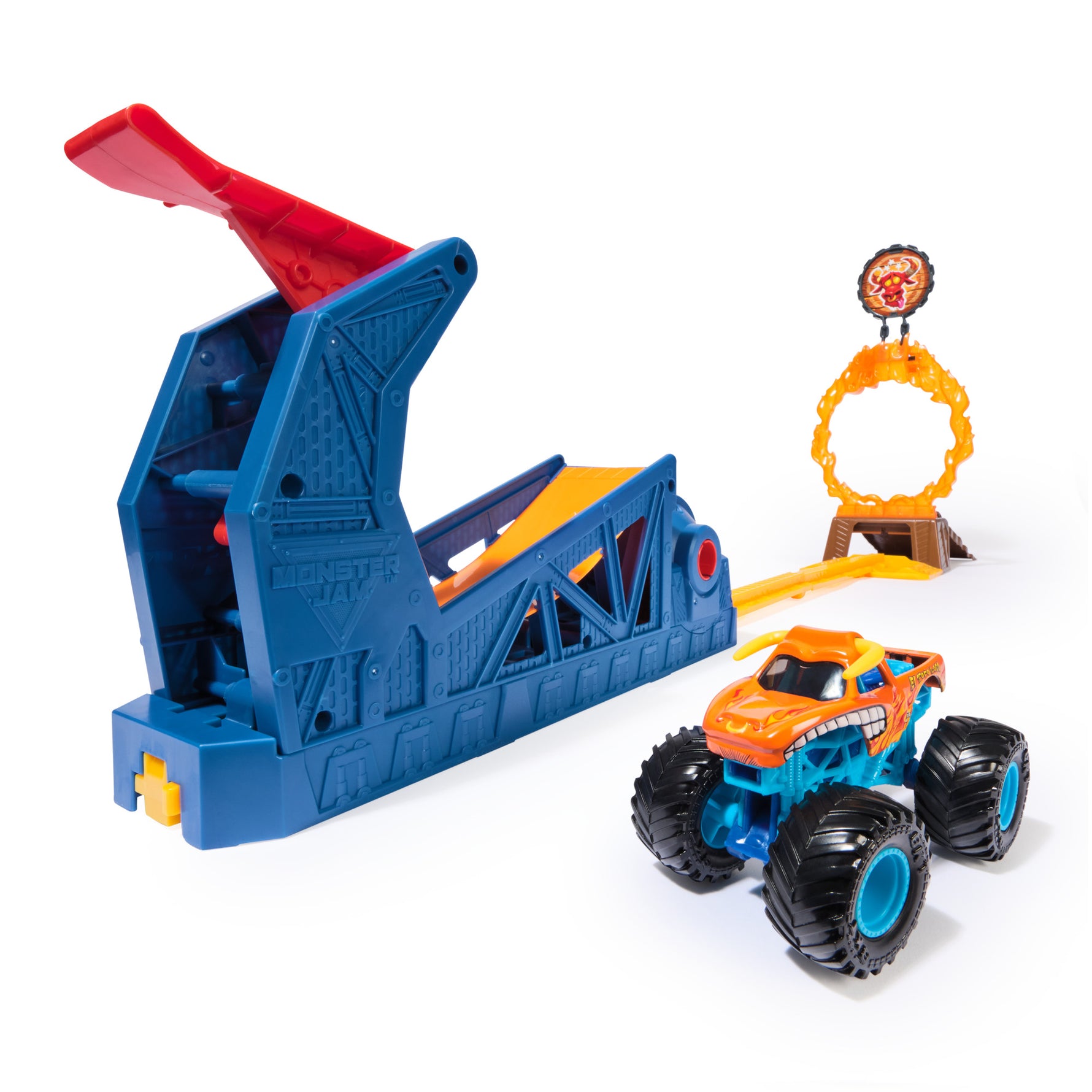 Monster Jam Long Jump Playset with 1:64 Scale Monster Truck