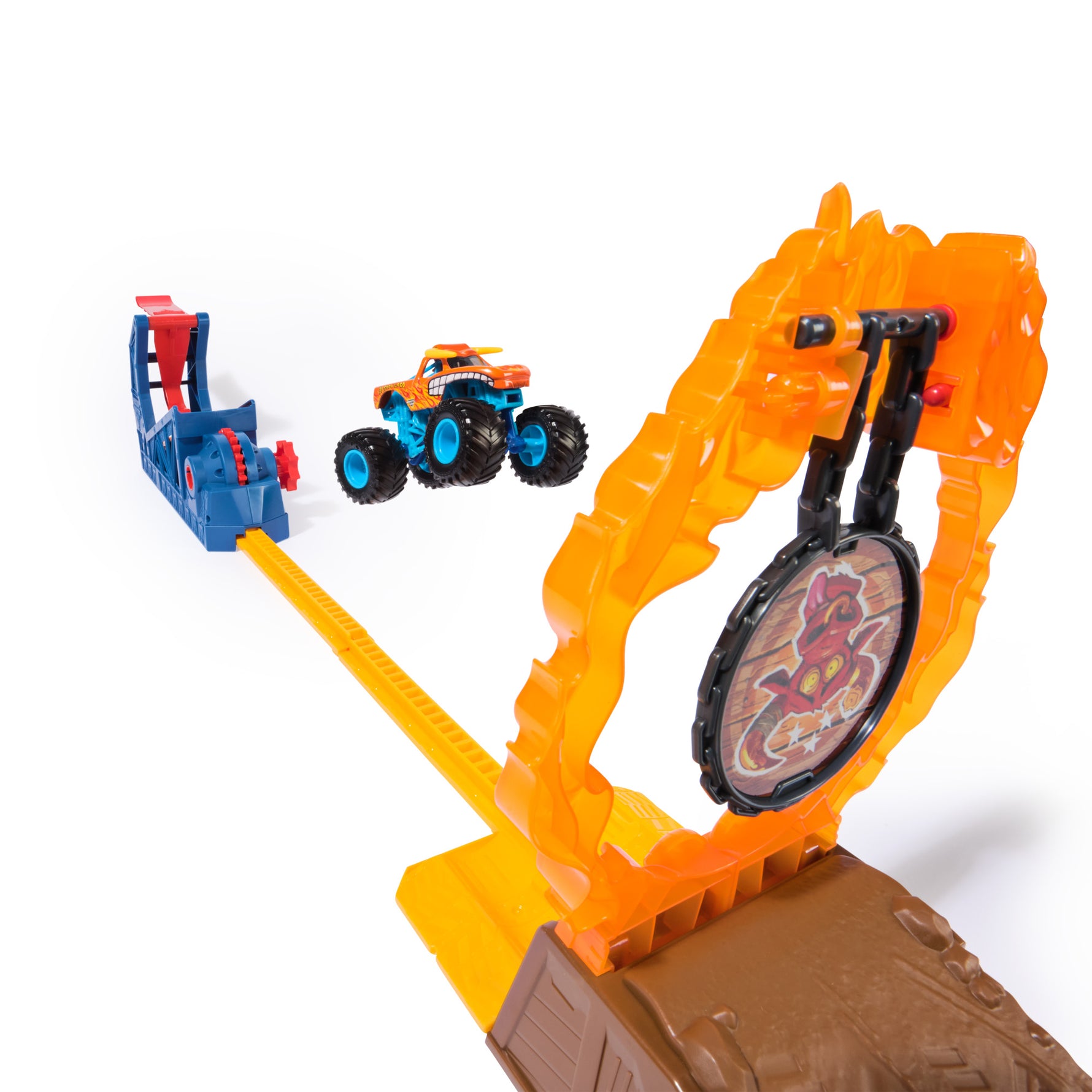 Monster Jam Long Jump Playset with 1:64 Scale Monster Truck