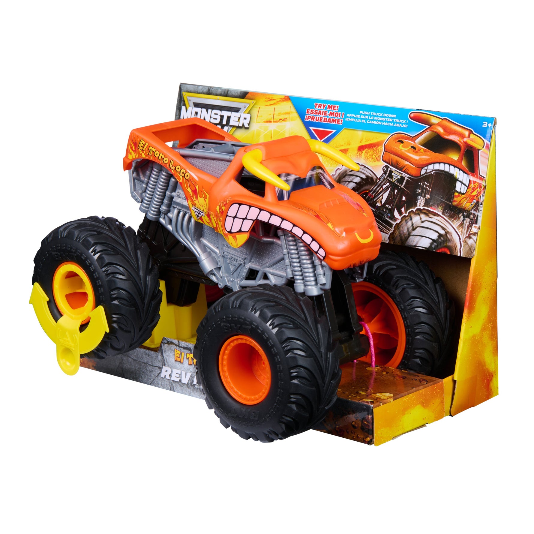 Monster Jam El Toro Loco 1:18 Rev 'n Roar Toy Truck