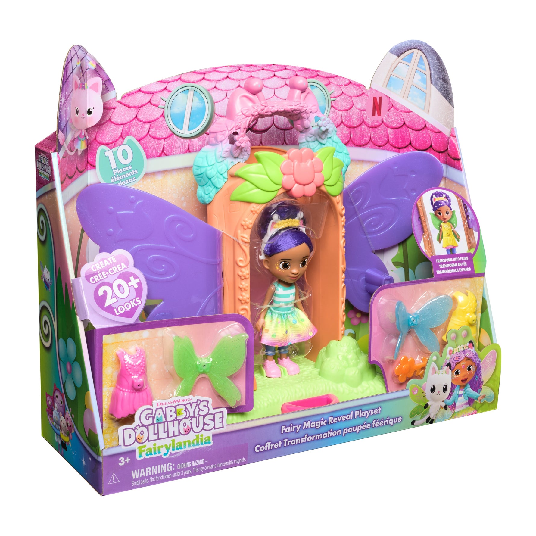 Gabby's Dollhouse Fairylandia Fairy Magic Reveal Playset