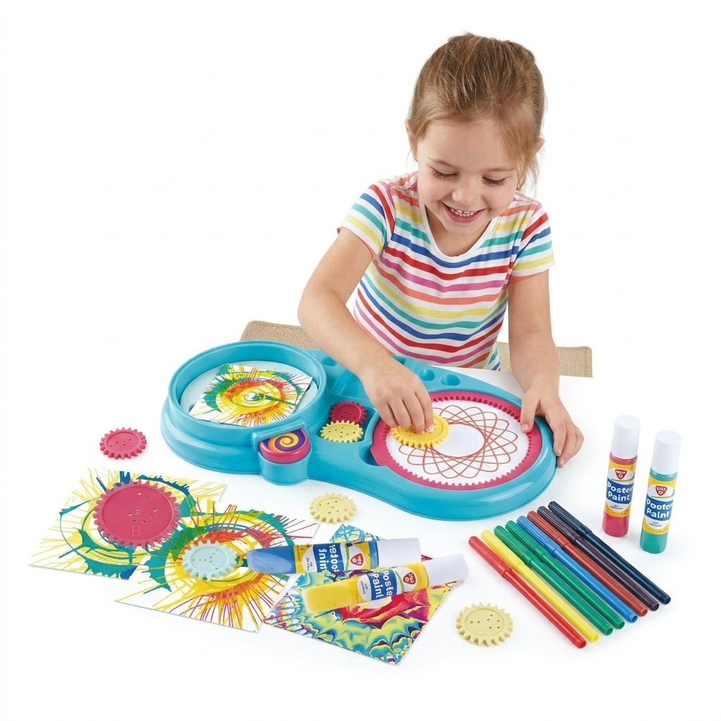 Play Go Art-Mazing 2-in-1 Spin & Spiral Art Set – 33 Pieces