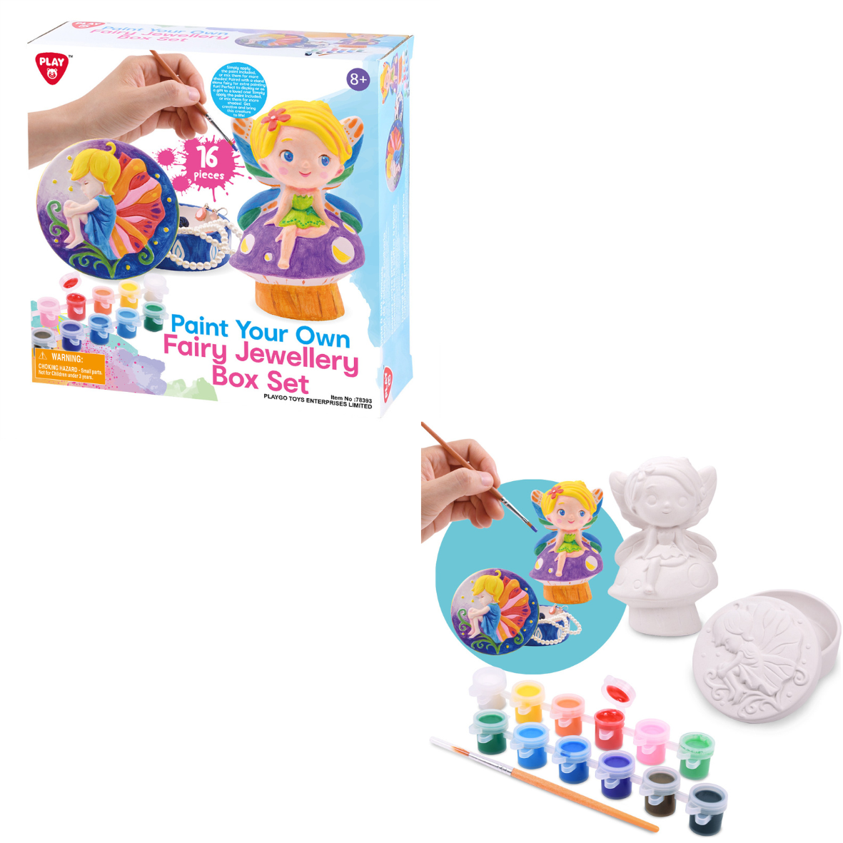 PLAY GO PAINT YOUR OWN - FAIRY & JEWELLERY BOX SET