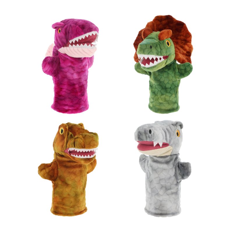 KEEL 27CM KEELECO DINOSAUR HAND PUPPETS 4 ASSTD