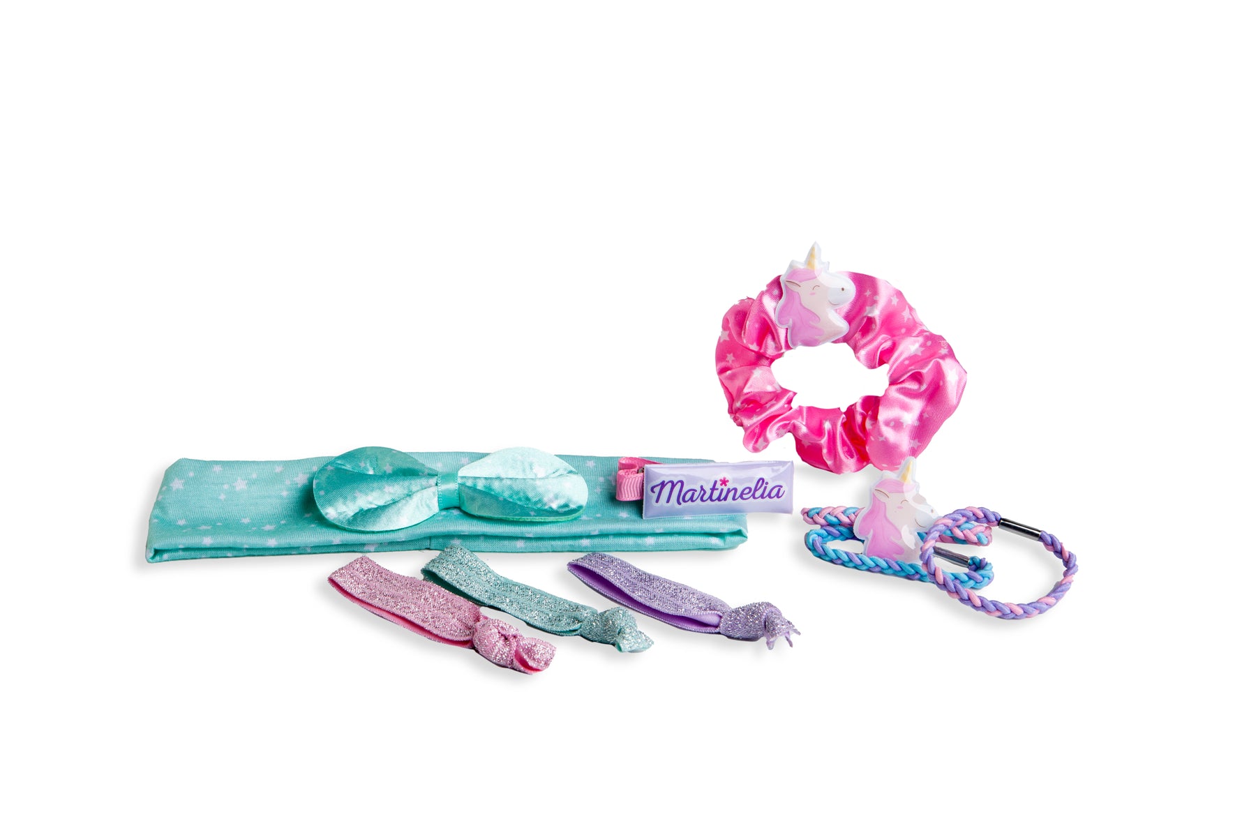 Martinelia Little Unicorn Hair Accessories Bag – 6-Piece Kids Hair Set in Mini Backpack