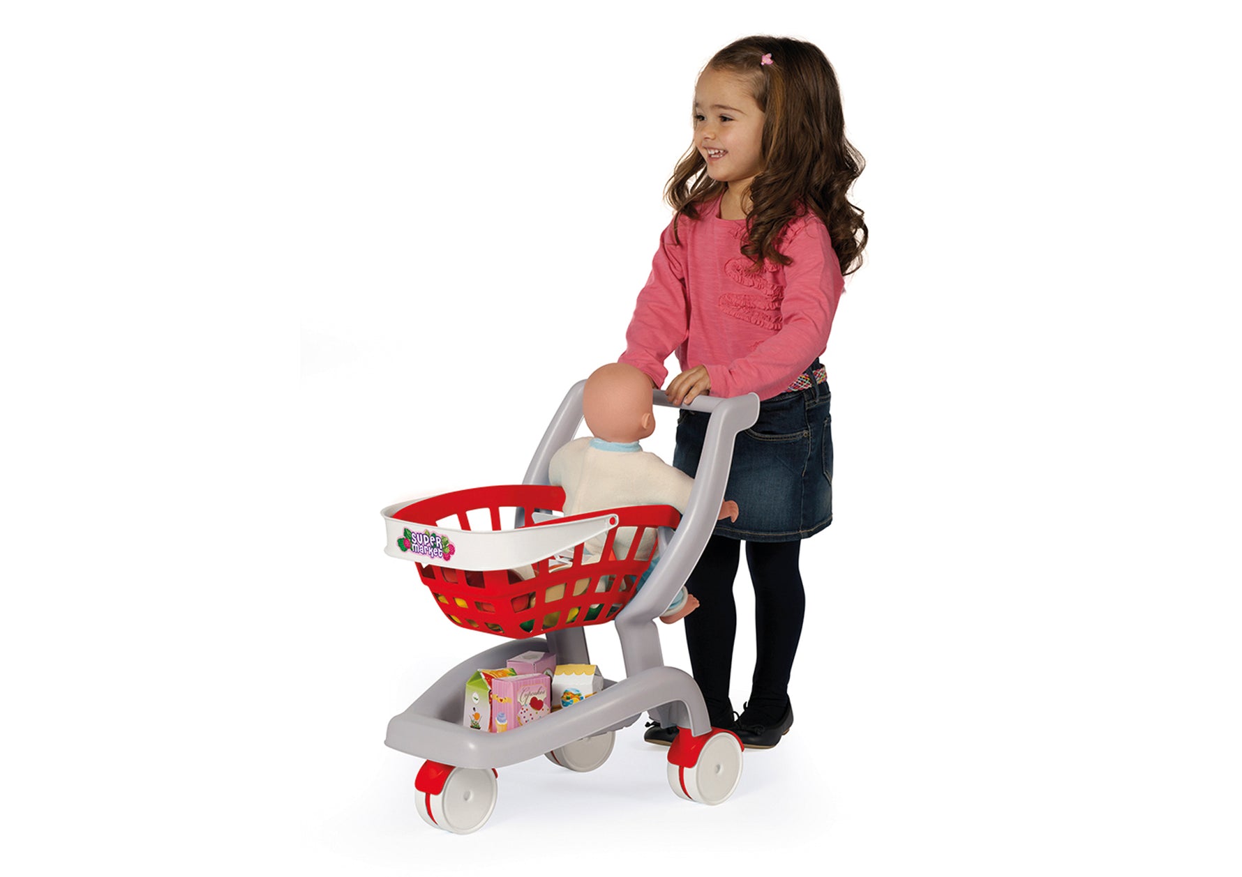 Chicos My 2-in-1 Great Supermarket Trolley – Kids Shopping Cart Pretend Play Toy