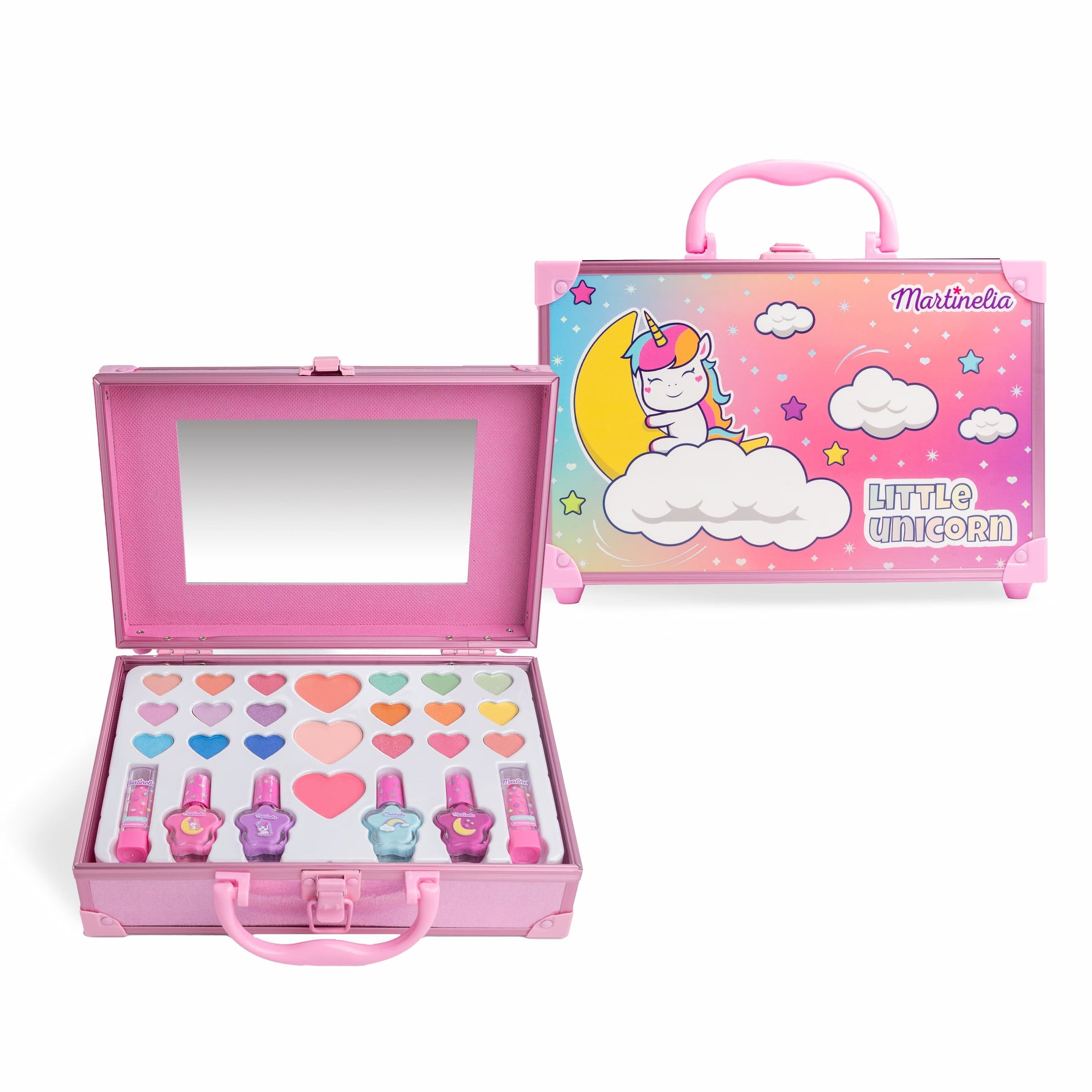 Martinelia Little Unicorn Perfect Traveller Case – 27-Piece Kids Makeup & Beauty Set