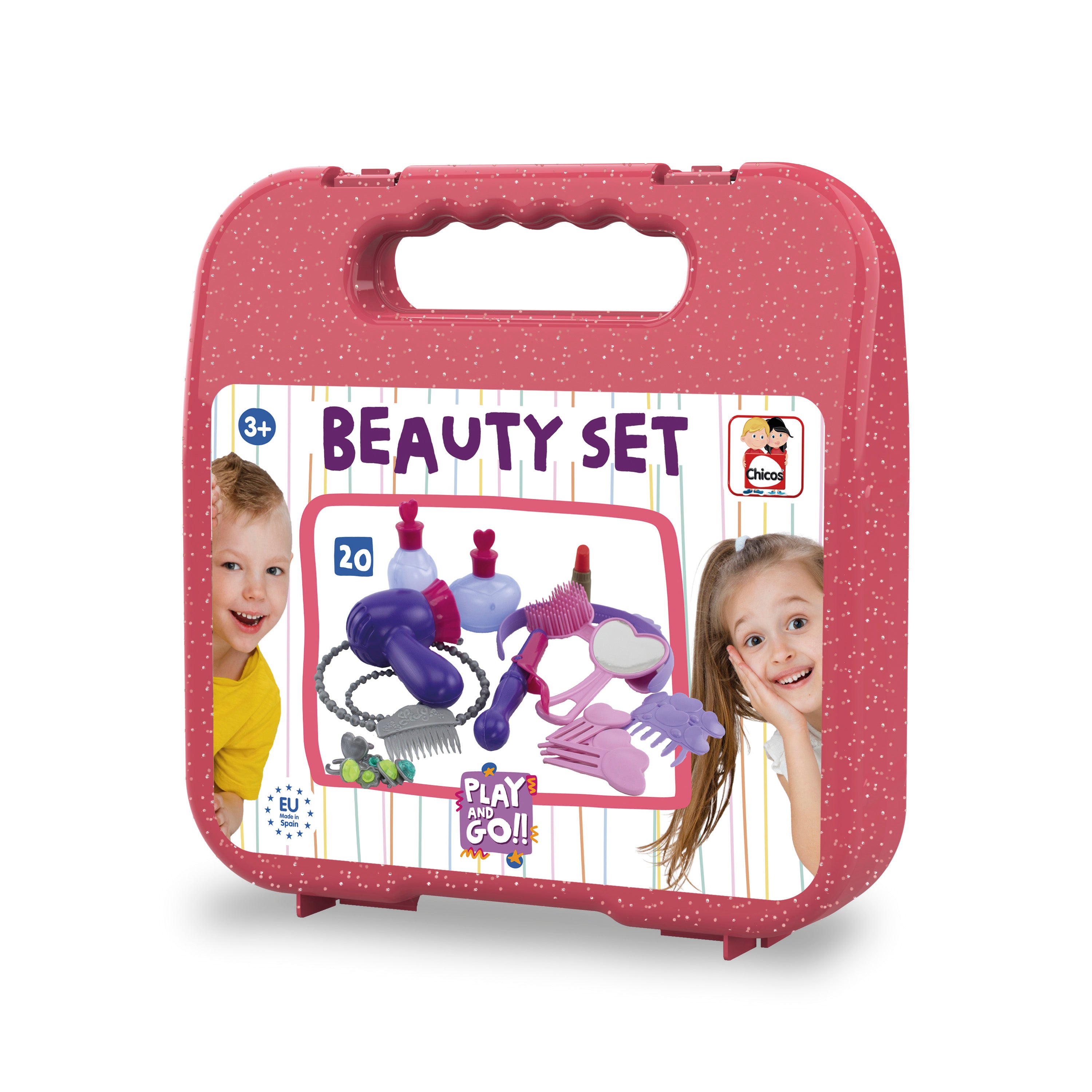 Chicos Play & Go Beauty Set – Portable Pretend Play Makeup & Grooming Toy for Girls