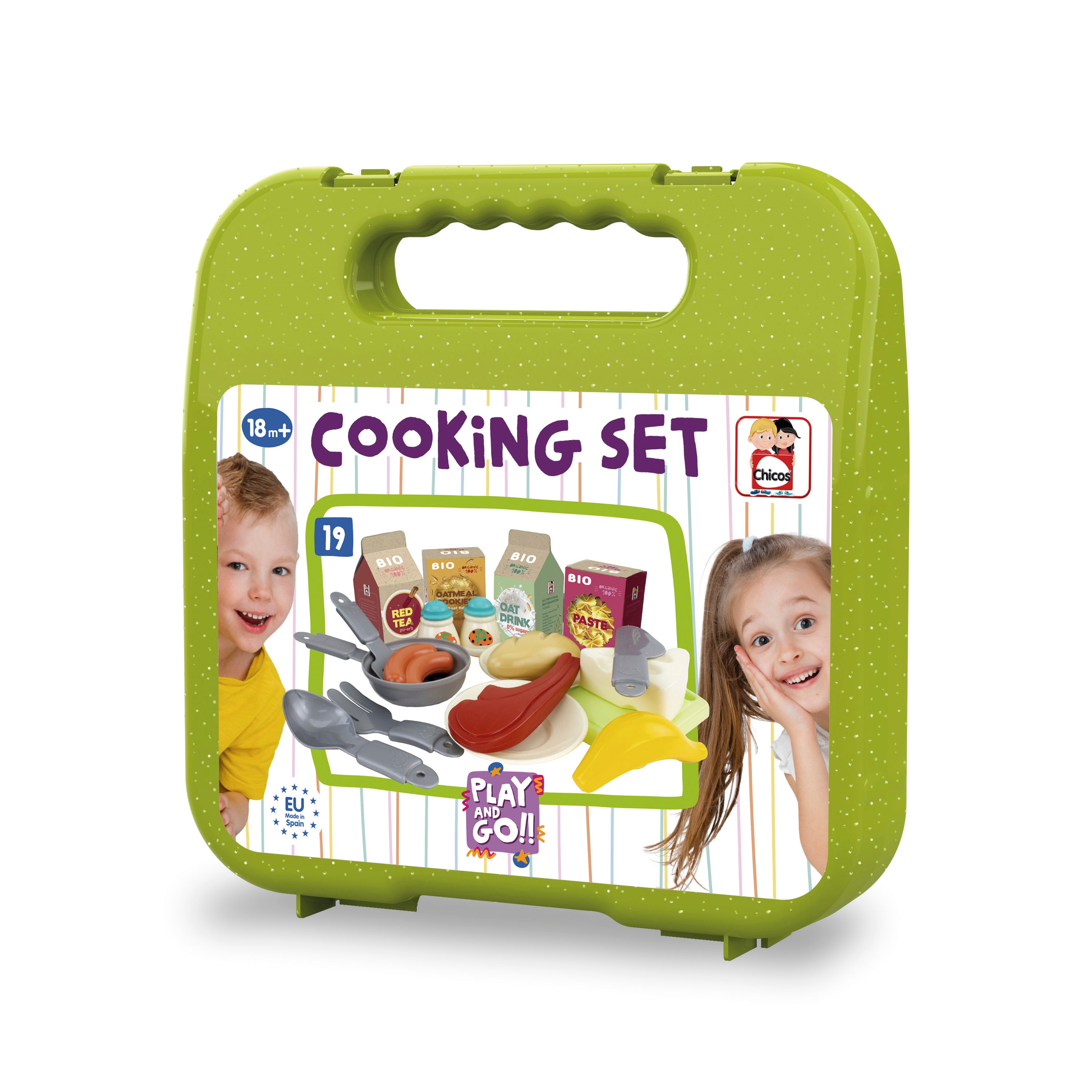 Chicos Play & Go Cooking Set – Portable Pretend Play Kitchen Toy for Kids