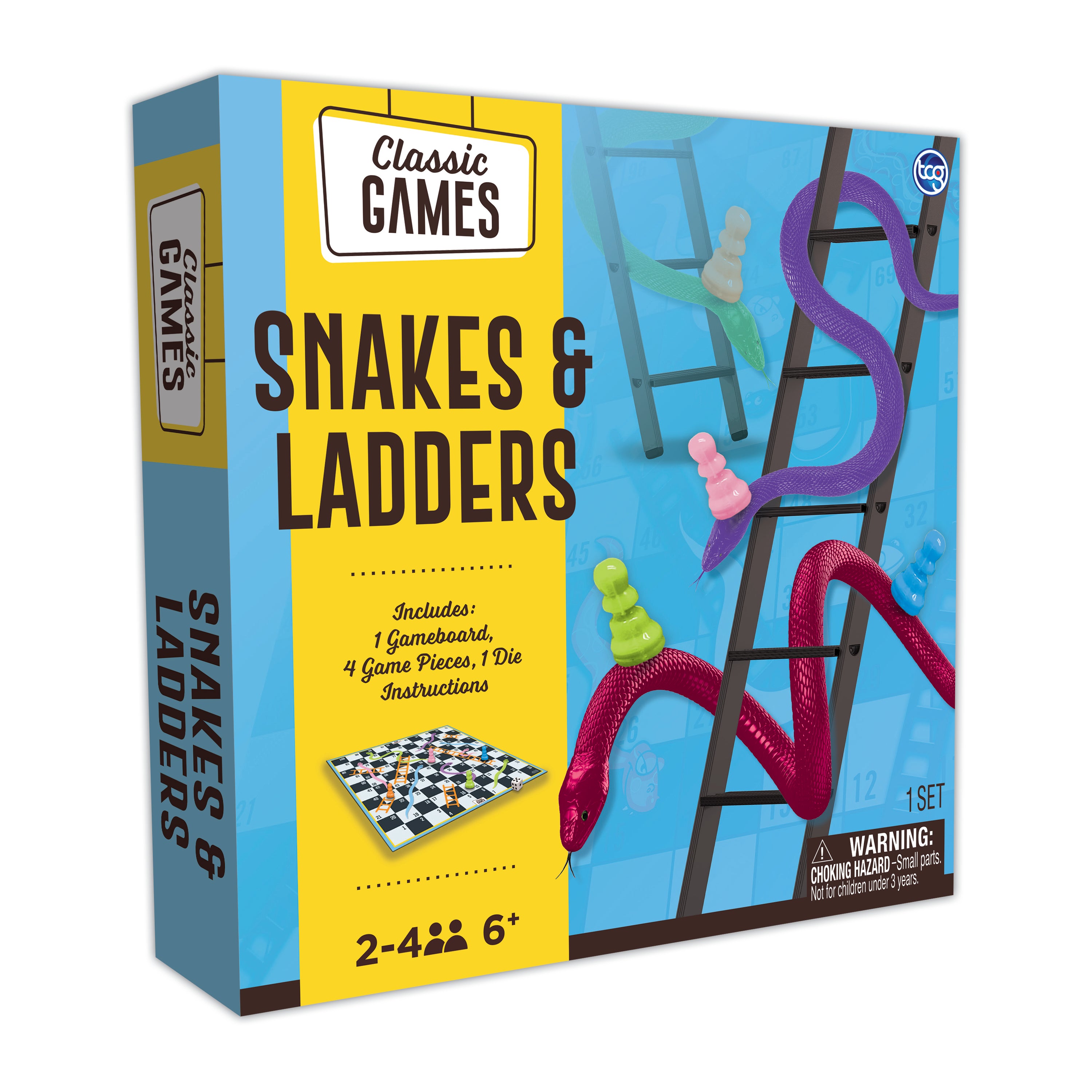 TCG Classic Games Snakes & Ladders | Family Board Game for Kids 3+