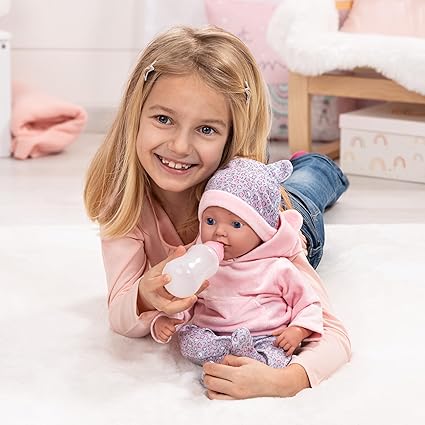 BAYER Baby Doll Reborn 38cm – Pink | Soft Realistic Newborn Doll